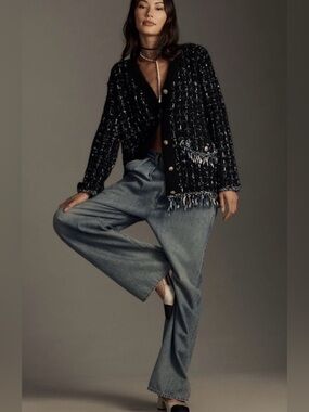 Anthropologie Tweed Cardigan